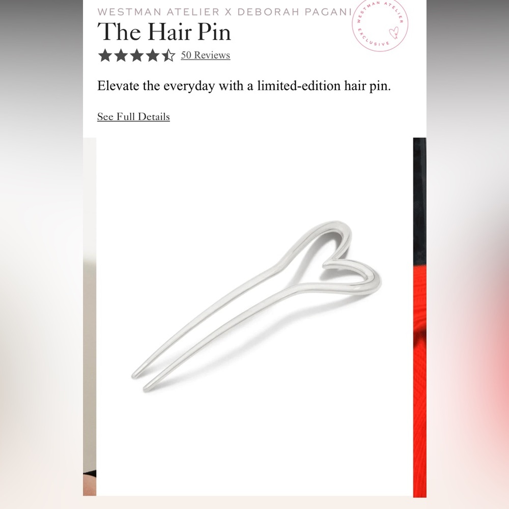 Westman Atelier with Deborah Pagani Hair Pin in Silver